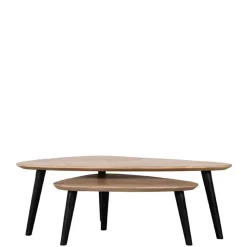 New Wohnen Retro Couchtisch Duo aus Mangoholz - Kopenhagen (zweiteilig)