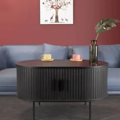New Wohnen Retro Couchtisch mit Schiebetüren - Lurymav