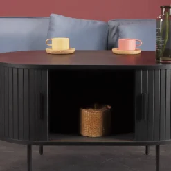 New Wohnen Retro Couchtisch mit Schiebetüren - Lurymav