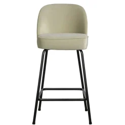 Discount Wohnen Retro Design Barstuhl in Graugrün Samt - Ilussiana