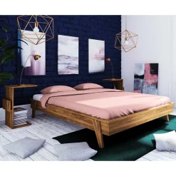 Hot Wohnen Retro Design Bettanlage aus Wildeiche - Hardus