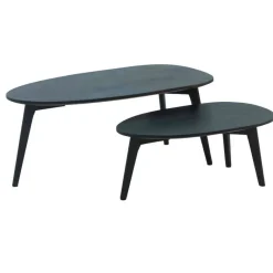 Outlet Wohnen Retro Design Couchtische 2-Satz - Zarinas (zweiteilig)