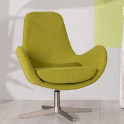 Discount Wohnen Retro Design Drehsessel in Hellgrün - Soraso