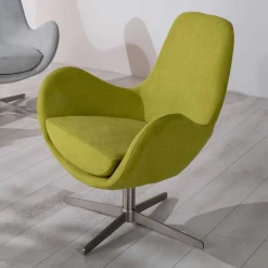 Discount Wohnen Retro Design Drehsessel in Hellgrün - Soraso