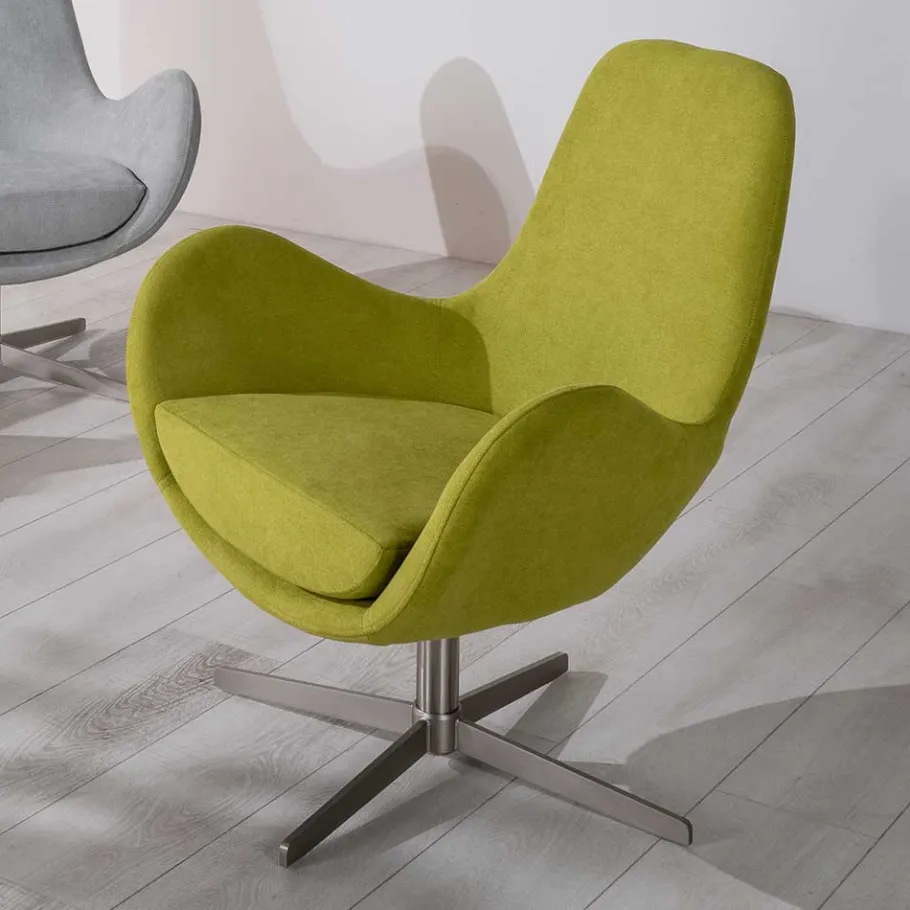 Discount Wohnen Retro Design Drehsessel in Hellgrün - Soraso