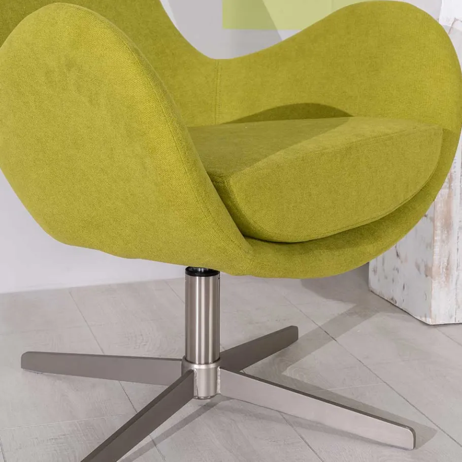 Discount Wohnen Retro Design Drehsessel in Hellgrün - Soraso