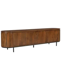Discount Wohnen Retro Design TV Lowboard aus Mangoholz - Galadira