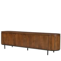 Discount Wohnen Retro Design TV Lowboard aus Mangoholz - Galadira