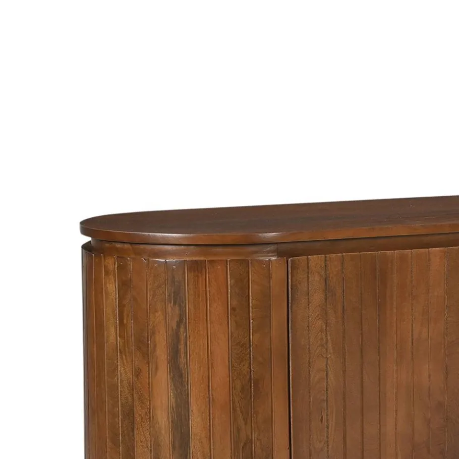 Discount Wohnen Retro Design TV Lowboard aus Mangoholz - Galadira