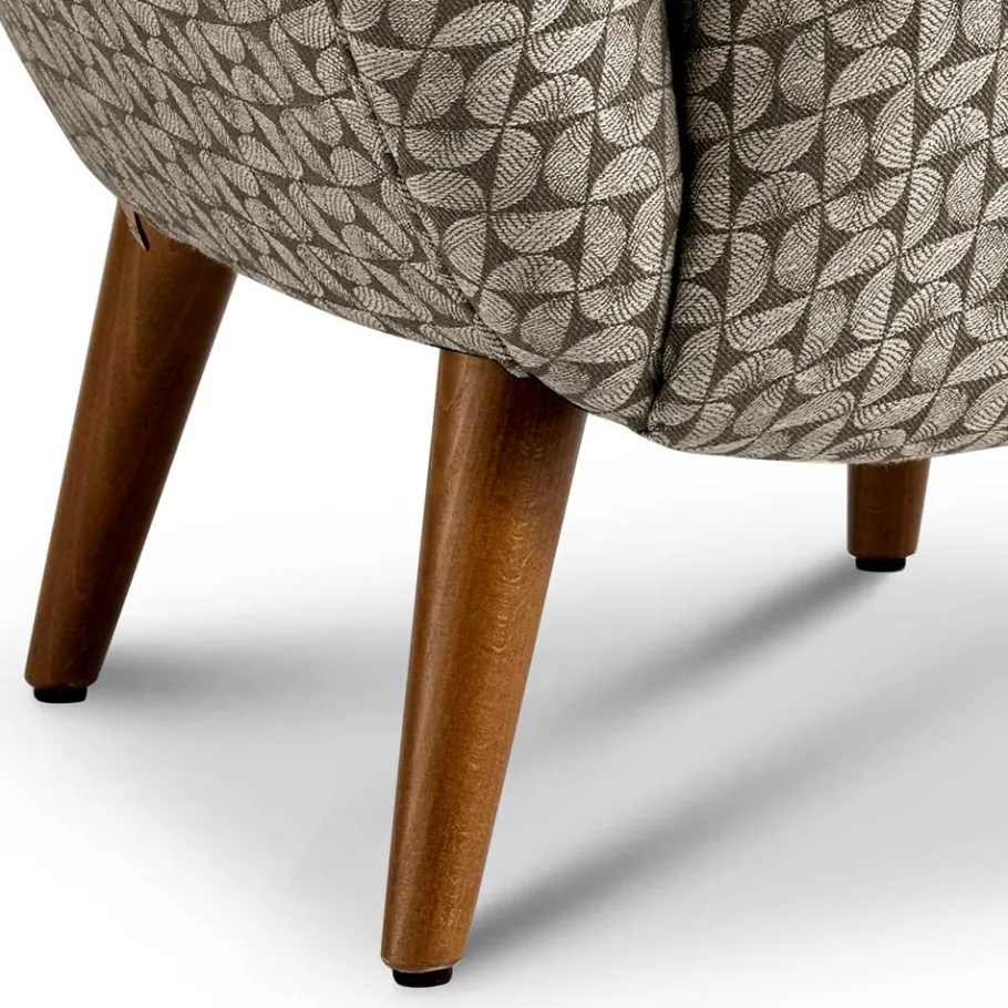 Best Wohnen Retro Designsessel in Beige und Braun gemustert - Regiovs