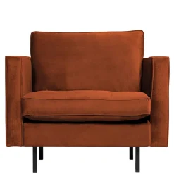 Sale Wohnen Retro Designsessel in Rost Braun Samt - Naryon
