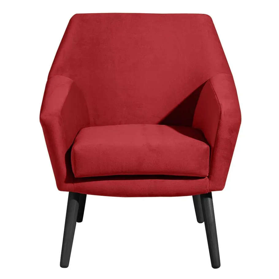Online Wohnen Retro Designsessel in Ziegelrot Samtvelours - Nina