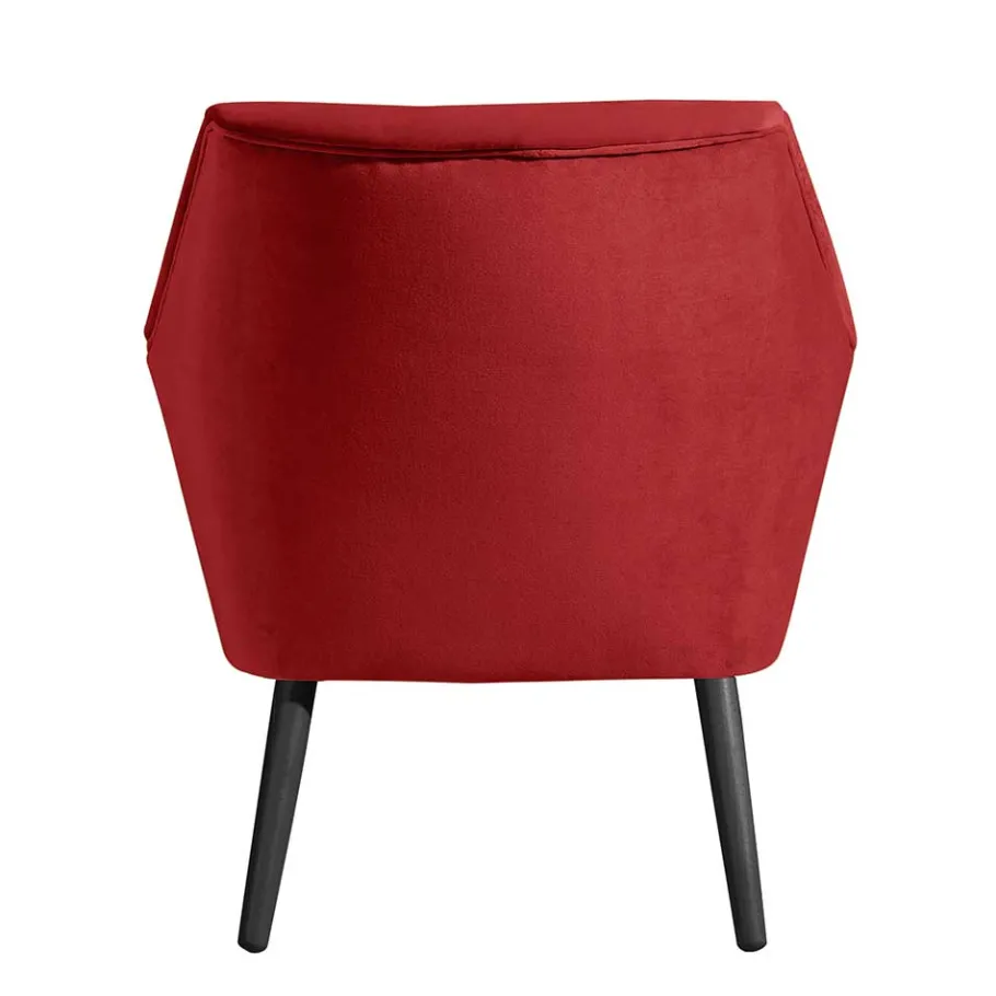 Online Wohnen Retro Designsessel in Ziegelrot Samtvelours - Nina