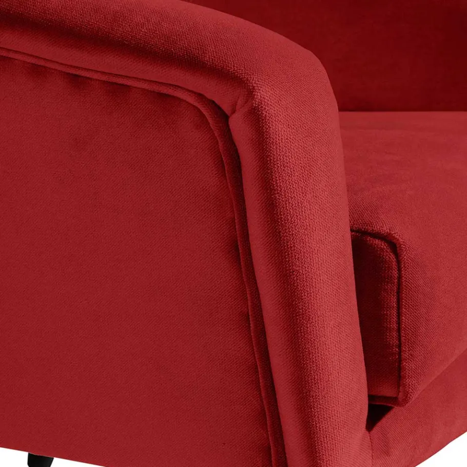 Online Wohnen Retro Designsessel in Ziegelrot Samtvelours - Nina