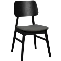 Clearance Wohnen Retro Eichenstuhl in Schwarz - Tresrin (2er Set)