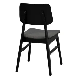Clearance Wohnen Retro Eichenstuhl in Schwarz - Tresrin (2er Set)