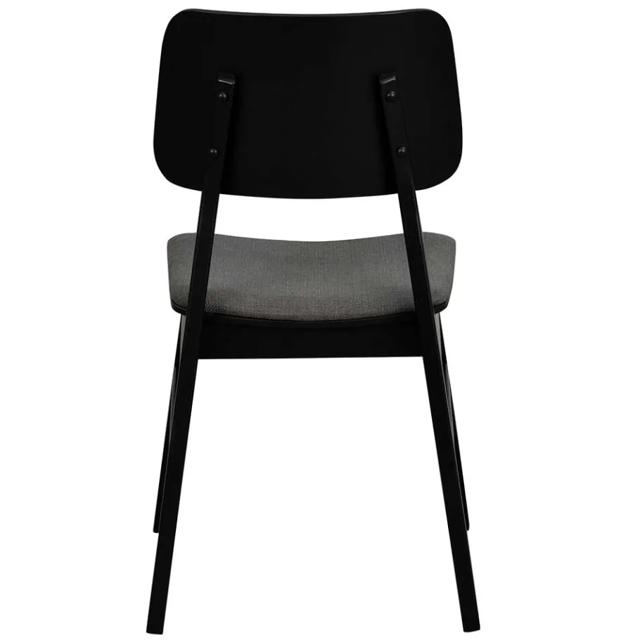 Clearance Wohnen Retro Eichenstuhl in Schwarz - Tresrin (2er Set)