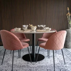 New Wohnen Retro Essgruppe in Rund Set - Mudena (fünfteilig)