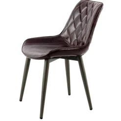 Clearance Wohnen Retro Esstischstuhl in dunkel Violett - Ambasian (2er Set)