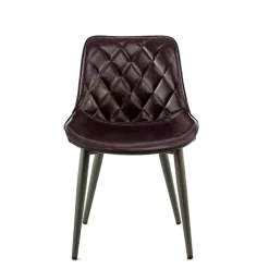 Clearance Wohnen Retro Esstischstuhl in dunkel Violett - Ambasian (2er Set)