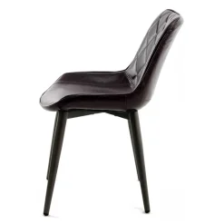 Clearance Wohnen Retro Esstischstuhl in dunkel Violett - Ambasian (2er Set)