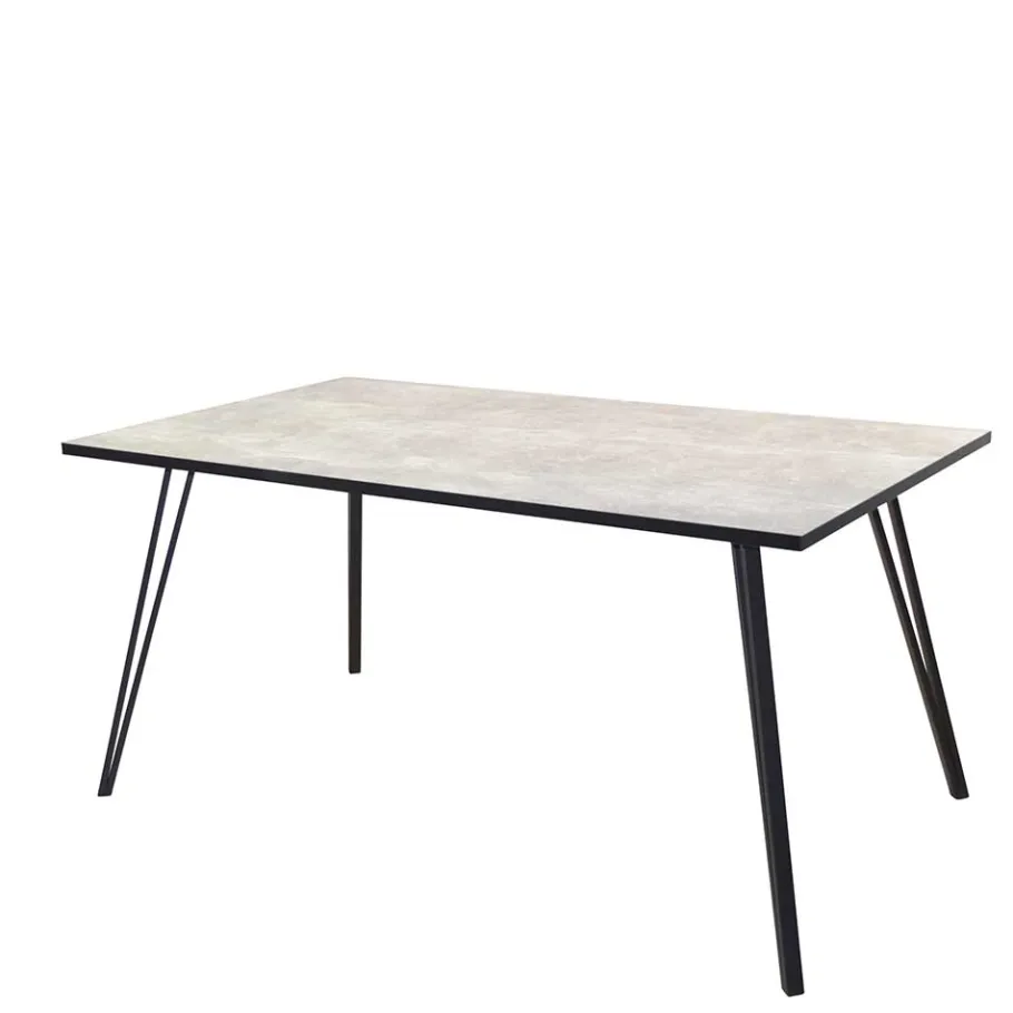 New Wohnen Retro Esszimmertisch in Beton Optik - Reesa