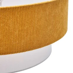 Clearance Wohnen Retro Hängeleuchte in Senfgelb Cord - Dunedin