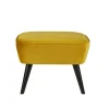 Discount Wohnen Retro Hocker Almyna in Gelb Stoff