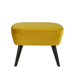 Discount Wohnen Retro Hocker Almyna in Gelb Stoff