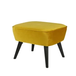 Discount Wohnen Retro Hocker Almyna in Gelb Stoff