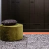 Online Wohnen Retro Hocker in Khaki Grün Samt - Vergoma