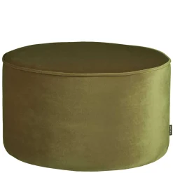 Online Wohnen Retro Hocker in Khaki Grün Samt - Vergoma
