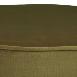 Online Wohnen Retro Hocker in Khaki Grün Samt - Vergoma