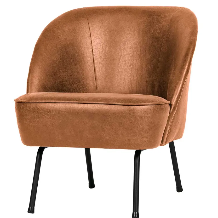 Discount Wohnen Retro Ledersessel in Cognac Braun - Store