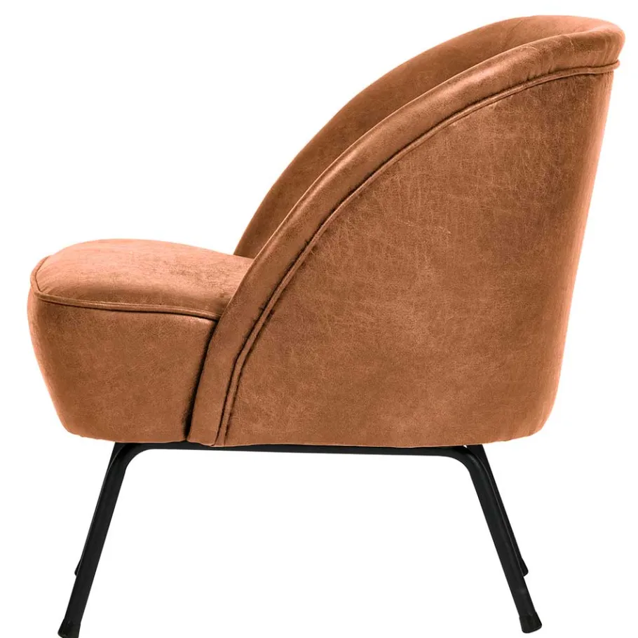 Discount Wohnen Retro Ledersessel in Cognac Braun - Store