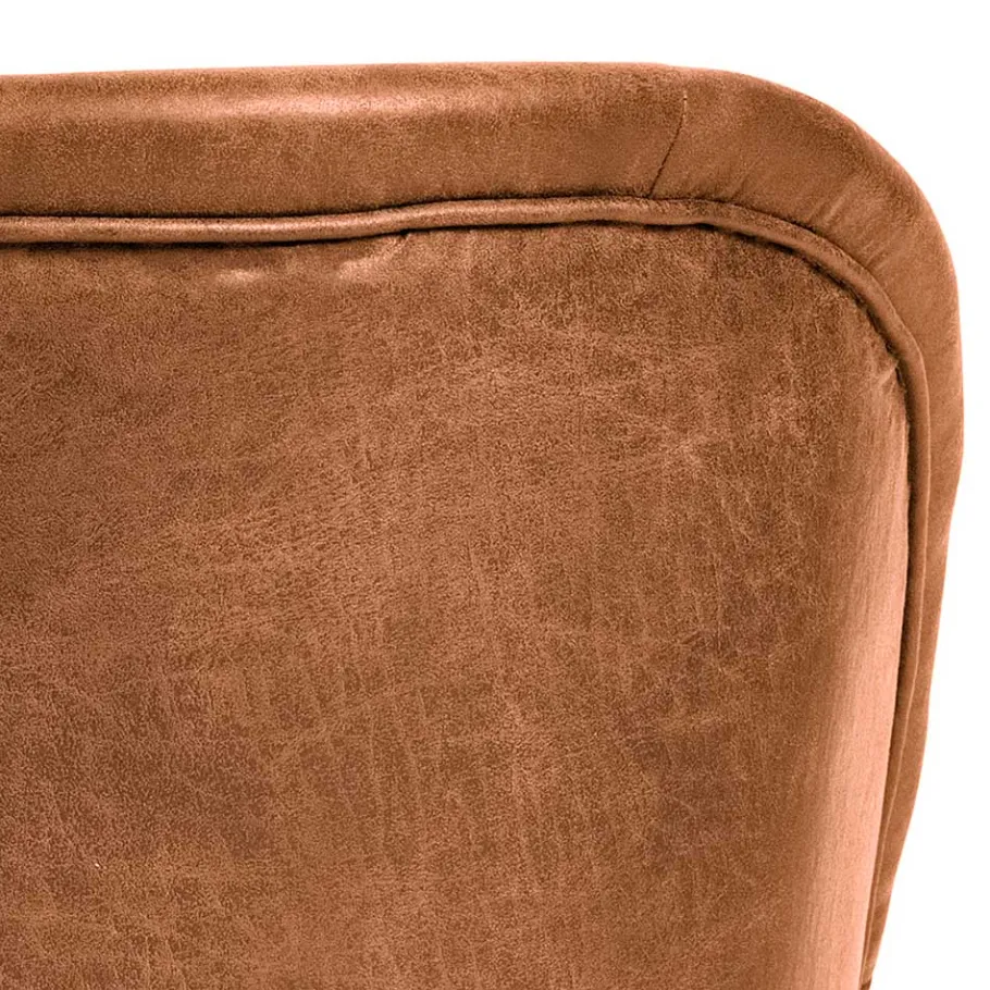 Discount Wohnen Retro Ledersessel in Cognac Braun - Store