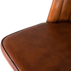 Online Wohnen Retro Lederstuhl in Cognac Braun - Valtte