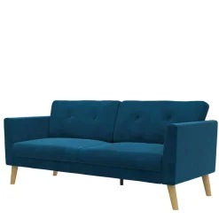 Clearance Wohnen Retro Look Samtsofa in Blau - Vletko