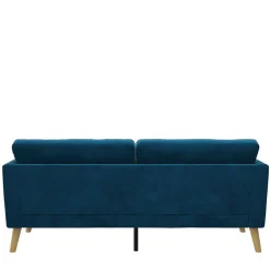 Clearance Wohnen Retro Look Samtsofa in Blau - Vletko