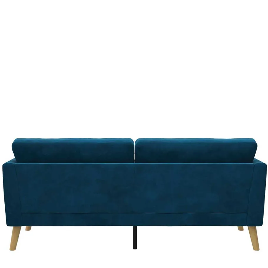 Clearance Wohnen Retro Look Samtsofa in Blau - Vletko