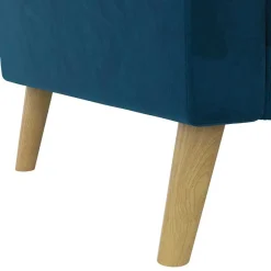 Clearance Wohnen Retro Look Samtsofa in Blau - Vletko