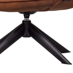 Online Wohnen Retro Lounge Sessel in Cognac Braun Kunstleder - Brandos