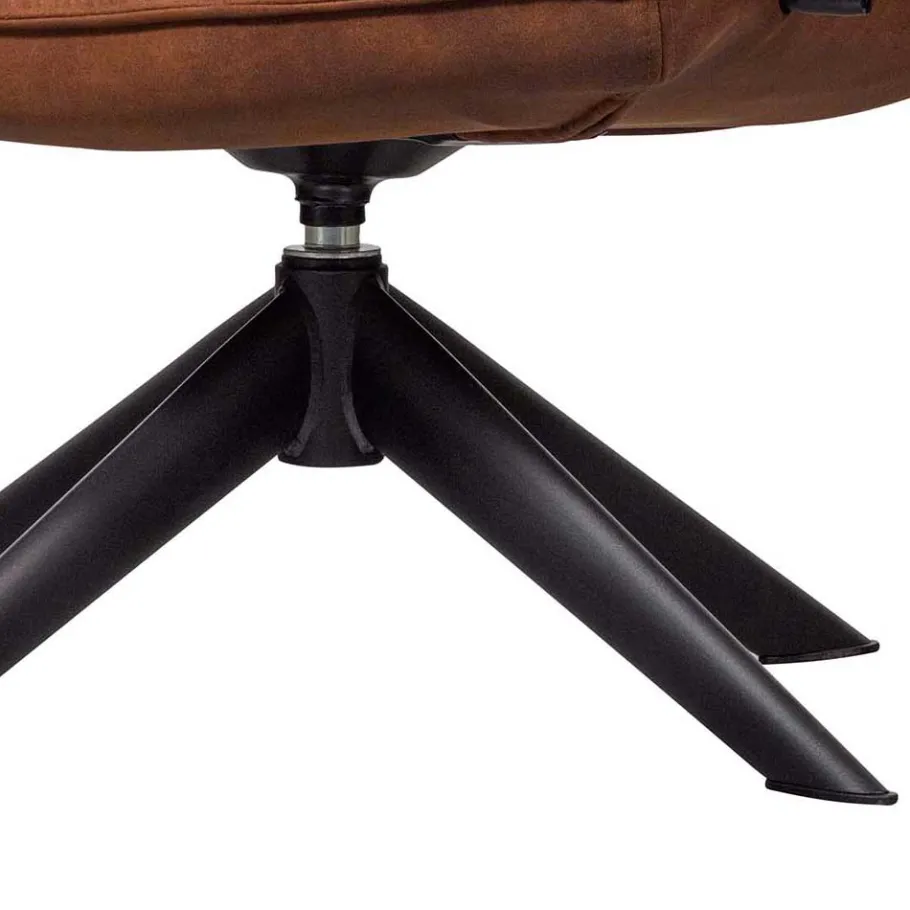 Online Wohnen Retro Lounge Sessel in Cognac Braun Kunstleder - Brandos