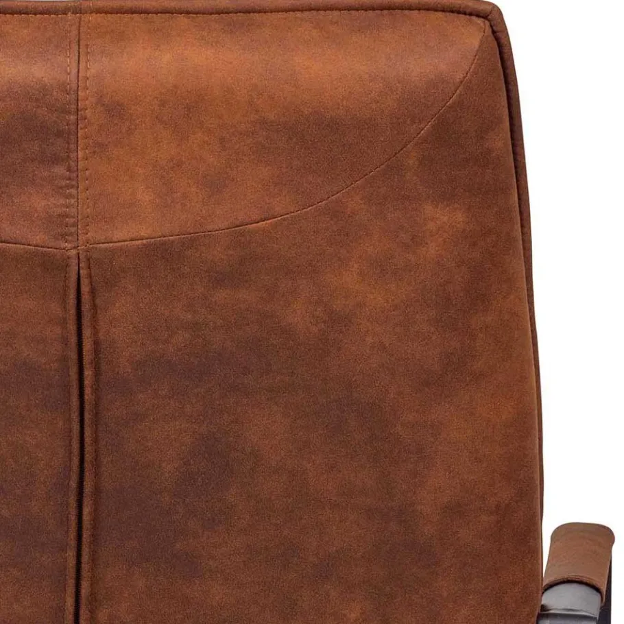 Online Wohnen Retro Lounge Sessel in Cognac Braun Kunstleder - Brandos
