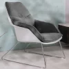 Outlet Wohnen Retro Lounge-Sessel in Dunkelgrau - Vibulam (2er Set)
