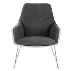 Outlet Wohnen Retro Lounge-Sessel in Dunkelgrau - Vibulam (2er Set)