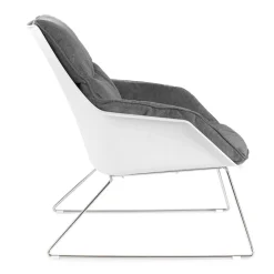 Outlet Wohnen Retro Lounge-Sessel in Dunkelgrau - Vibulam (2er Set)