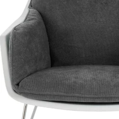 Outlet Wohnen Retro Lounge-Sessel in Dunkelgrau - Vibulam (2er Set)