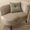 Outlet Wohnen Retro Lounge-Sessel in Khaki Samit - Griffina