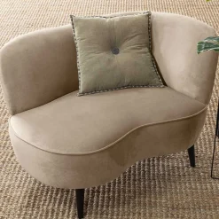 Outlet Wohnen Retro Lounge-Sessel in Khaki Samit - Griffina